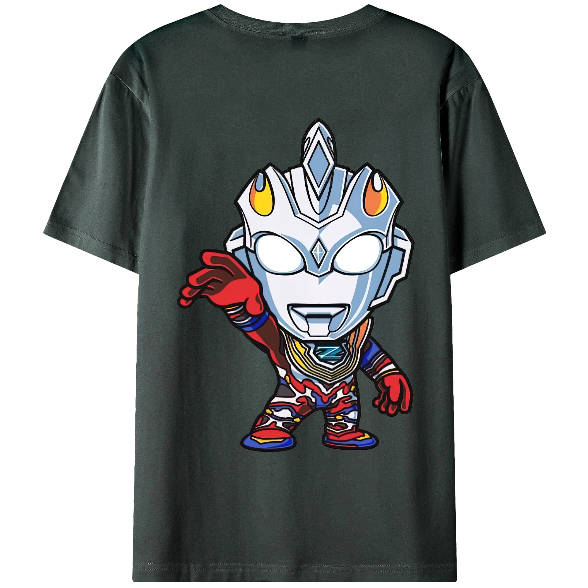 （画像用） ウルトラマン Ultraman 綿100％ メンズ半袖Tシャツ（バックプリント） 通気性